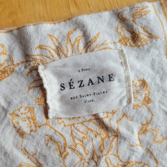 Sezane Italia Tote Bag Canvas Cotton - Picture 3 of 16